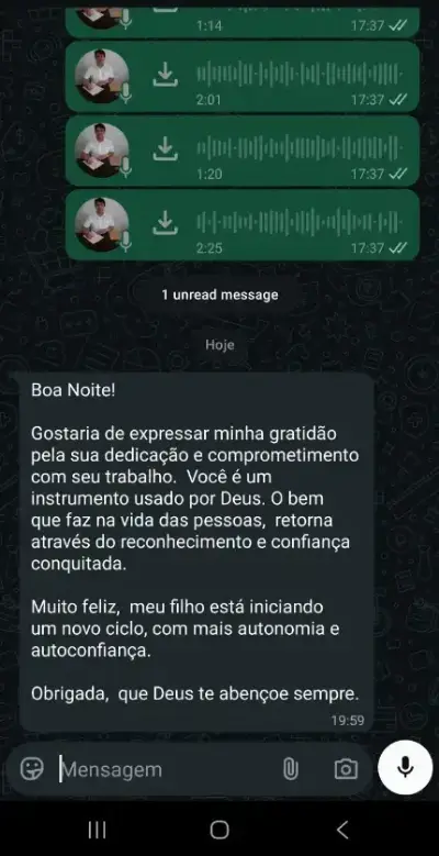 Relato de disposição e mudança de rotina após a apometria