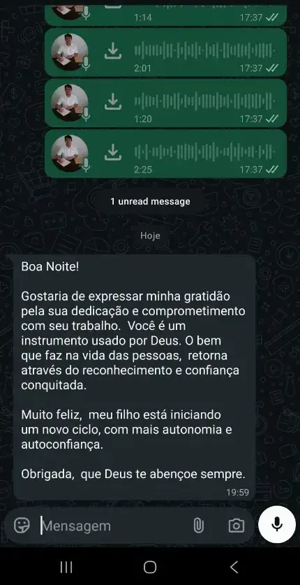 Relato de disposição e mudança de rotina após a apometria