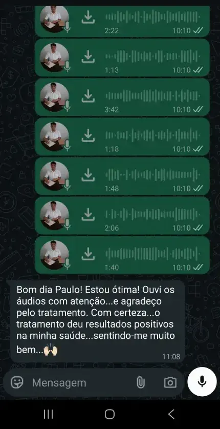 Mensagem de quem retomou projetos depois da apometria