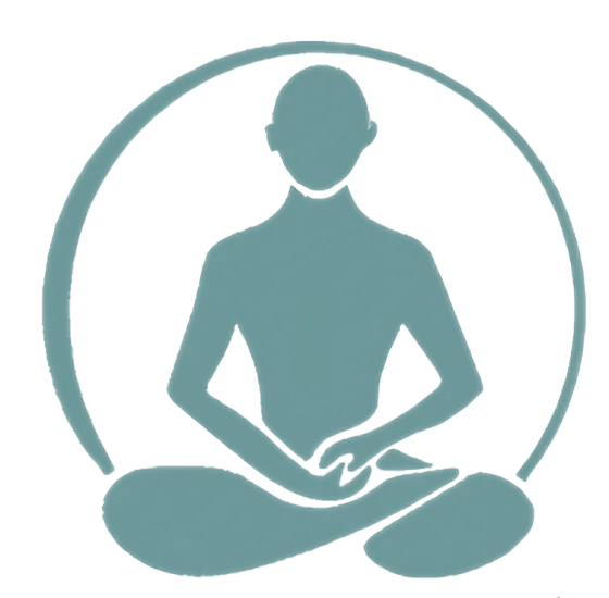 Símbolo da Apometria Brasil: figura em meditação dentro de um círculo